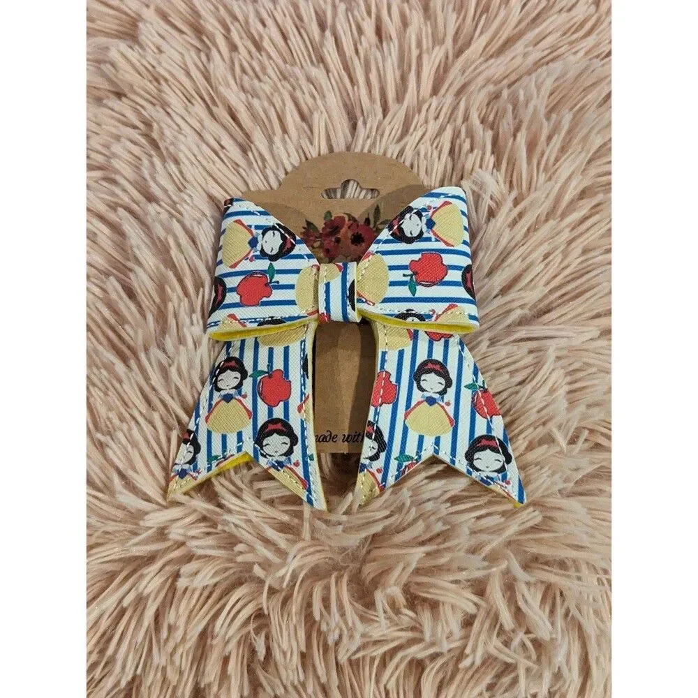 Snow White inspired princess hair bow barrette brand new handmade clip